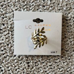 LC Lauren Conrad Gold Leaf Wrap Ring